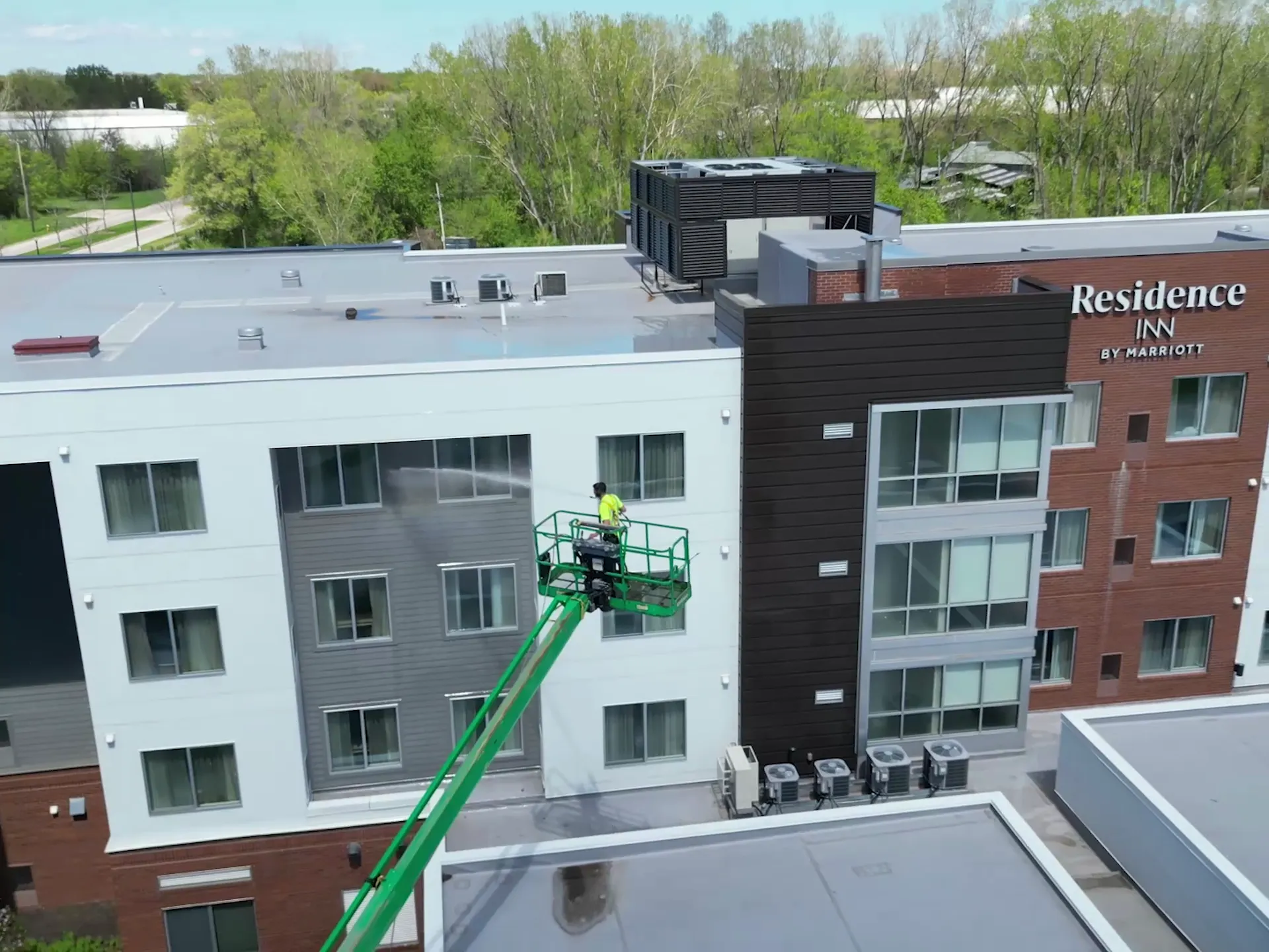 Valley Window Care & Exterior Cleaning commercial building washing results