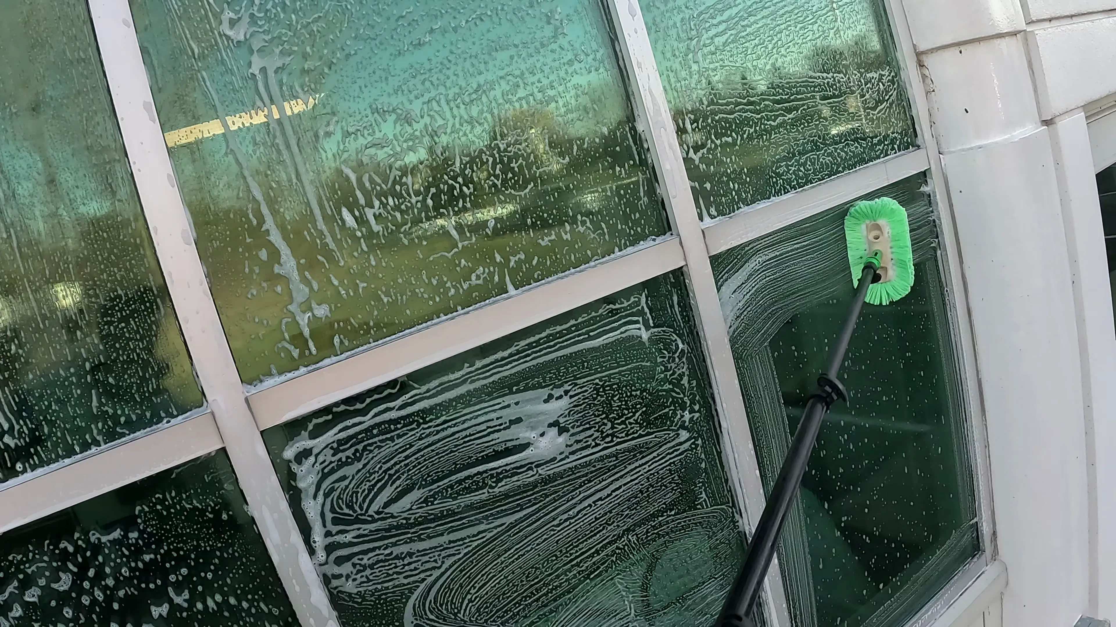 Window cleaning on new construction